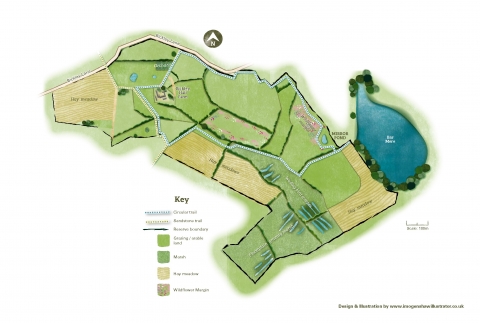 Map of Bickley Hall Farm trail