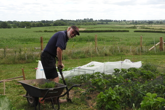 Volunteer in community garden