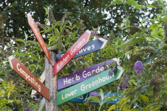 Garden signpost: Paul Harris/2020VISION
