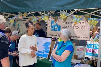 Plastic free sustainable nantwich stand at a fair