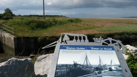 Dee Estuary sign by dock