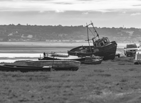 boats on beach