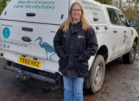 Emily with truck 