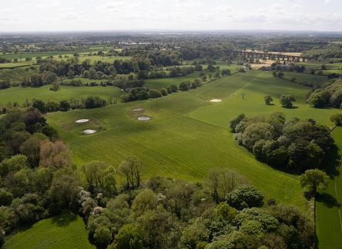 An aerial view of Saltersford Farm 
