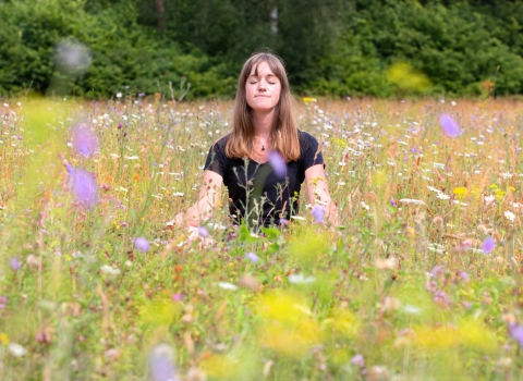 girl meditating